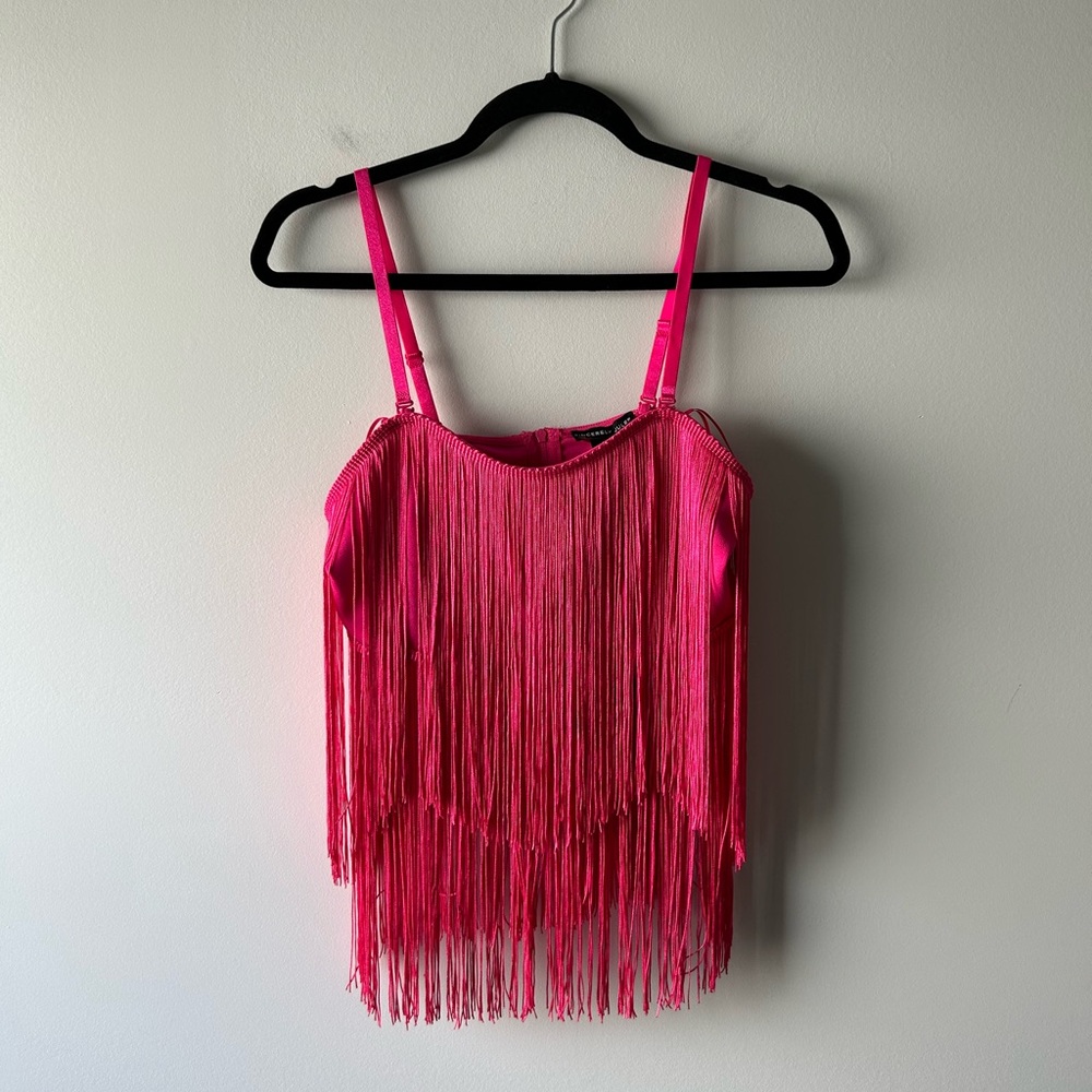 Sincerely Jules pink fringe top